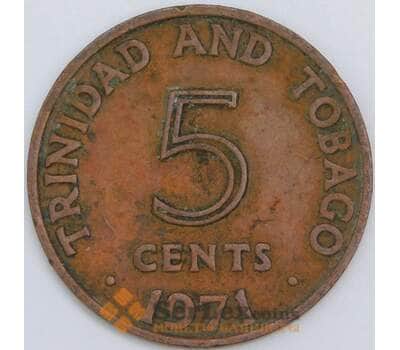 Тринидад и Тобаго 5 центов 1971 КМ2 VF арт. 57541