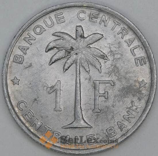 Бельгийское Конго - Руанда-Урунди 1 франк 1959 КМ4 AU арт. 55276