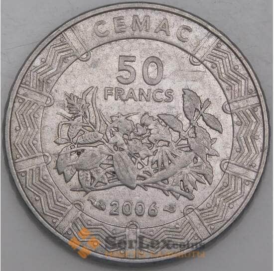 Центрально-Африканские Штаты монета 50 франков 2006 КМ21 XF арт. 45265