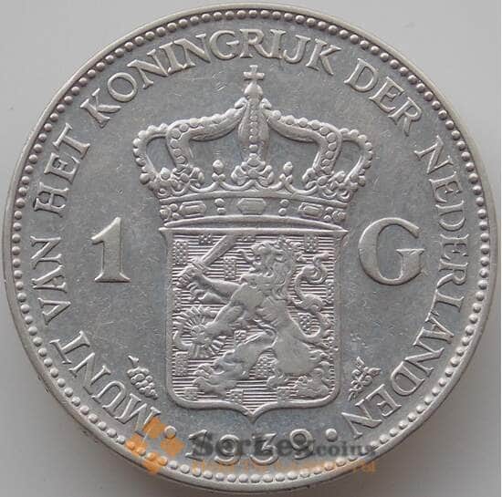 Нидерланды 1 гульден 1939 КМ161.1 XF арт. 12147