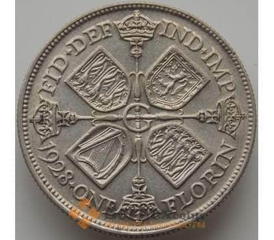Монета Великобритания 1 флорин 1928 КМ834 AU арт. 11946