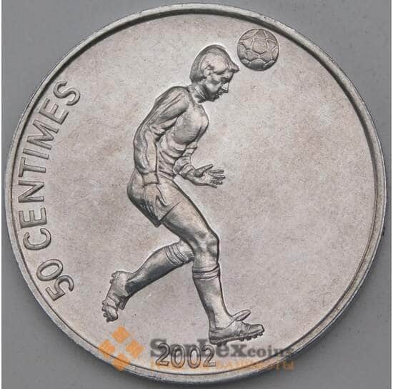 Конго 50 сантимов 2002 КМ75 UNC Футболист арт. 26948
