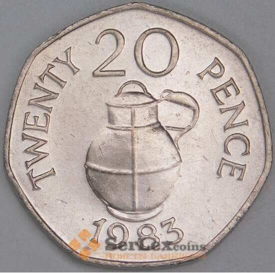 Гернси 20 пенсов 1983 КМ38 AU арт. 54891 Гернси 20 пенсов 1983 КМ38 AU арт. 54891