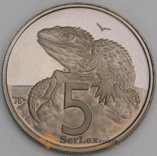 Новая Зеландия 5 центов 1976 КМ34 Proof арт. 46606