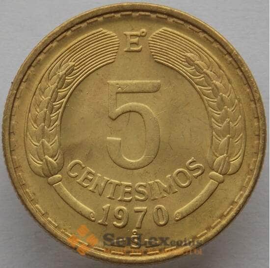 Чили 5 сентесимо 1970 КМ190 UNC (J05.19) арт. 15235