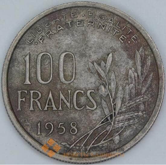 Франция 100 франков 1958 В КМ919.1 VF-XF арт. 56920 Франция 100 франков 1958 В КМ919.1 VF-XF арт. 56920