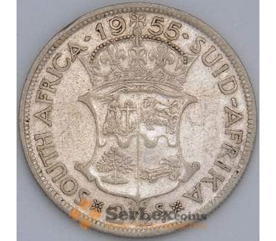 Монета Южная Африка ЮАР 2 1/2 шиллинга 1955 КМ51 VF Серебро (J05.19) арт. 17694