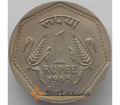 Монета Индия 1 рупия 1985 КМ79.1 AU арт. 17994