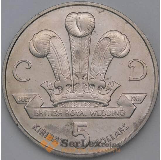 Кирибати 5 долларов 1981 КМ10 AU арт. 22772
