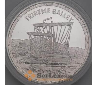 Монета Соломоновы острова 25 долларов 2005 Proof корабль Галера Трирема  арт. 28613