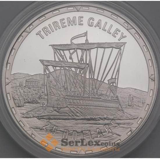 Соломоновы острова 25 долларов 2005 Proof корабль Галера Трирема  арт. 28613