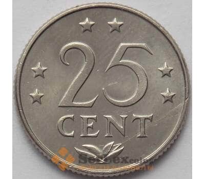 Монета Нидерландские Антиллы 25 центов 1975 КМ11 UNC (J05.19) арт. 15599