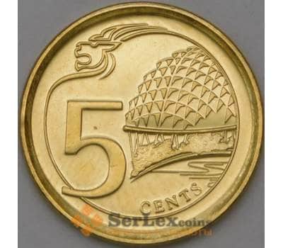 Монета Сингапур 5 центов 2017 КМ345 UNC арт. 22159