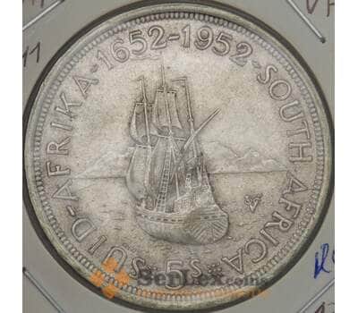 Монета Южная Африка ЮАР 5 шиллингов 1952 КМ41 VF Серебро (ОС) арт. 21454