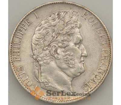 Монета Франция 5 франков 1848 А КМ749 XF Серебро (J05.19)  арт. 18570