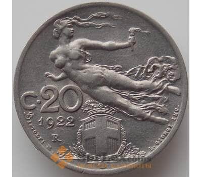 Монета Италия 20 чентезимо 1922 КМ44 AU арт. 11863