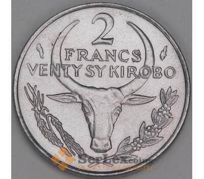 Мадагаскар 2 франка 1977 КМ9 UNC  арт. 53274