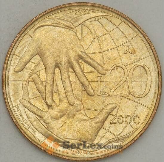 Сан-Марино 20 лир 2000 UNC (n17.19) арт. 21496