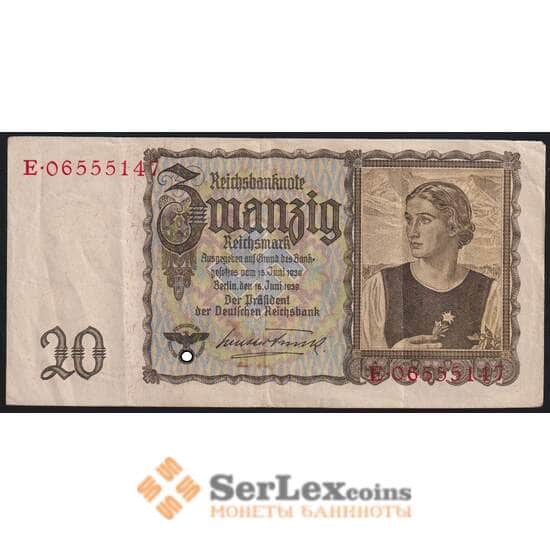 Германия банкнота 20 марок 1939 Р185 VF+ арт. 47143