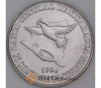 Никарагуа 25 сентаво 1994 КМ82 UNC арт. 54141