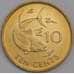 Сейшельские острова монета 10 центов 2007 КМ48а UNC арт. 42185