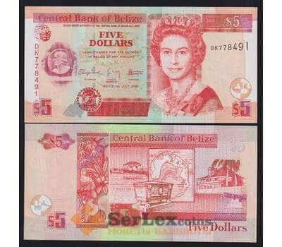 Белиз 5 долларов 2009 Р67d UNC арт. 53044