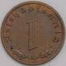 Германия монета 1 пфенниг (рейхспфенниг) 1939 А КМ89 AU арт. 16808