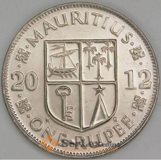 Маврикий 1 рупия 2012 КМ55а UNC арт. 56400