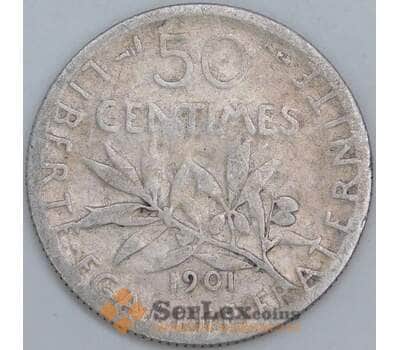 Франция 50 сантимов 1901 КМ854 VG арт. 57402