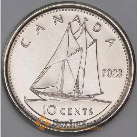 Канада монета 10 центов 2023 UC5 UNC арт. 43856