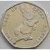 Монета Великобритания 50 пенсов 2017 UC139 aUNC Бегущий кролик Питер арт. 8000