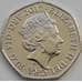 Монета Великобритания 50 пенсов 2017 UC137 aUNC Исаак Ньютон арт. 8001