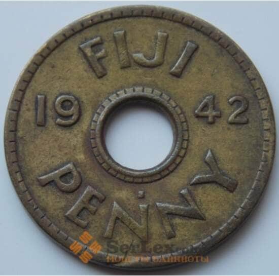 Фиджи 1 пенни 1942-1943 КМ7а VF арт. 6743