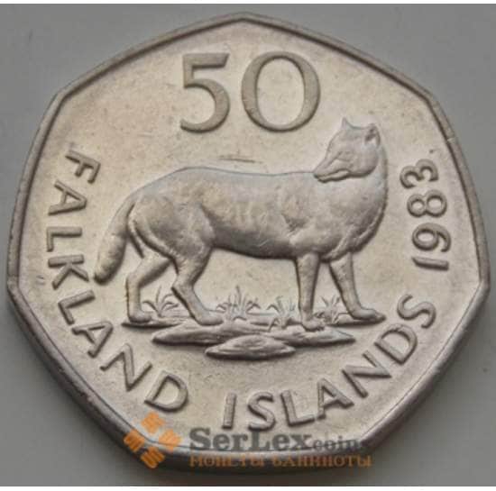 Фолклендские острова 50 пенсов 1983 КМ14.1 XF арт. 7097