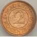 Монета Маврикий 2 цента 1969 КМ32 aUNC (J05.19) арт. 18619