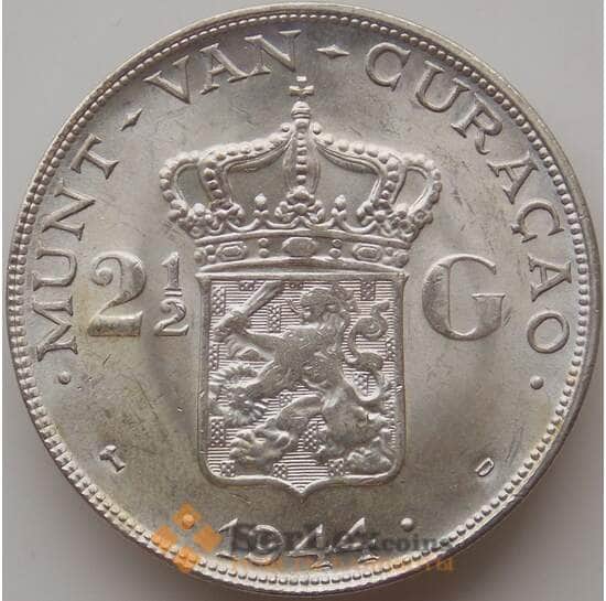 Кюрасао 2 1/2 гульдена 1944 КМ46 UNC  арт. 12216