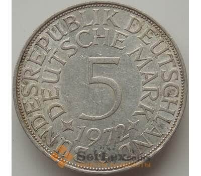 Монета Германия 5 марок 1972 G КМ112 VF арт. 12213
