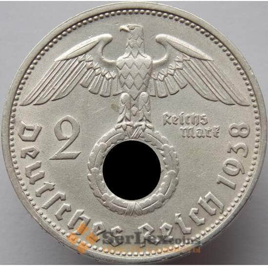 Германия 2 марки 1938 D КМ487 VF-XF арт. 8952
