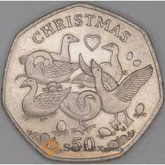 Мэн остров 50 пенсов 2010 КМ1433.1 UNC Рождество арт. 52121