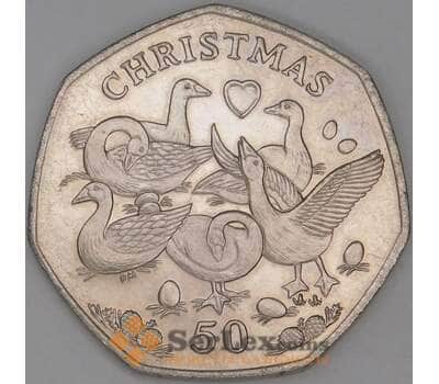 Мэн остров 50 пенсов 2010 КМ1433.1 UNC Рождество арт. 52121