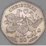 Мэн остров 50 пенсов 2010 КМ1433.1 UNC Рождество арт. 52121