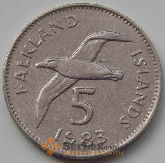 Фолклендские острова 5 пенсов 1983 КМ4.1 XF арт. 6708