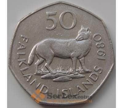 Монета Фолклендские острова 50 пенсов 1980 КМ14.1 VF арт. 6711