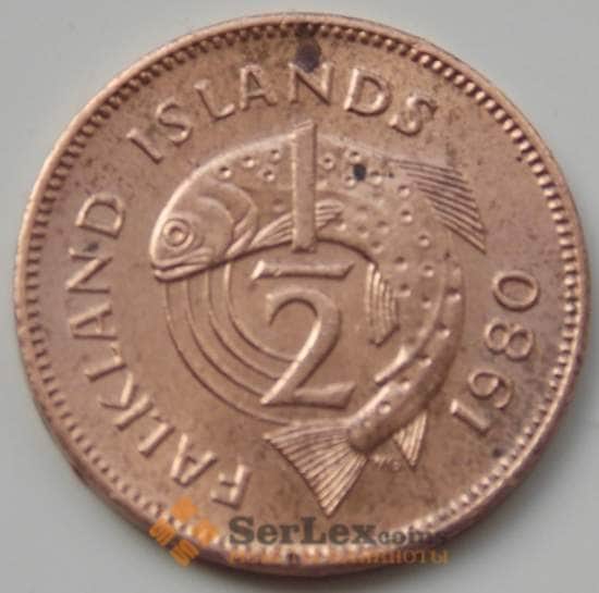 Фолклендские острова 1/2 пенни 1980 КМ1 aUNC арт. 6706