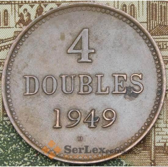Гернси 4 дубля 1949 КМ13 XF арт. 38497