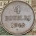 Монета Гернси 4 дубля 1949 КМ13 XF арт. 38497