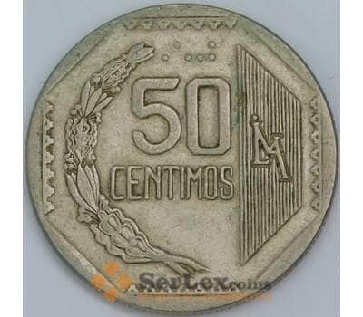 Перу 50 сентимо 1991 КМ307.1 VF арт. 57682