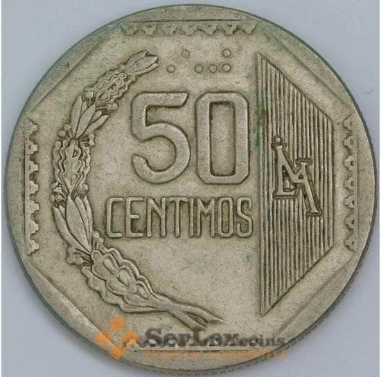 Перу 50 сентимо 1991 КМ307.1 VF арт. 57682 Перу 50 сентимо 1991 КМ307.1 VF арт. 57682