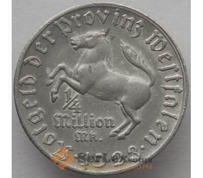 Германия Нотгельд 1/4 миллиона марок 1923 Вестфалия (J05.19) арт. 16523