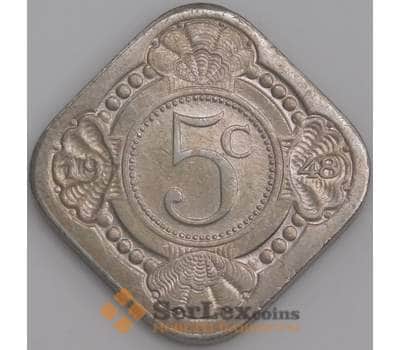 Кюрасао монета 5 центов 1948 КМ47 AU арт. 47624
